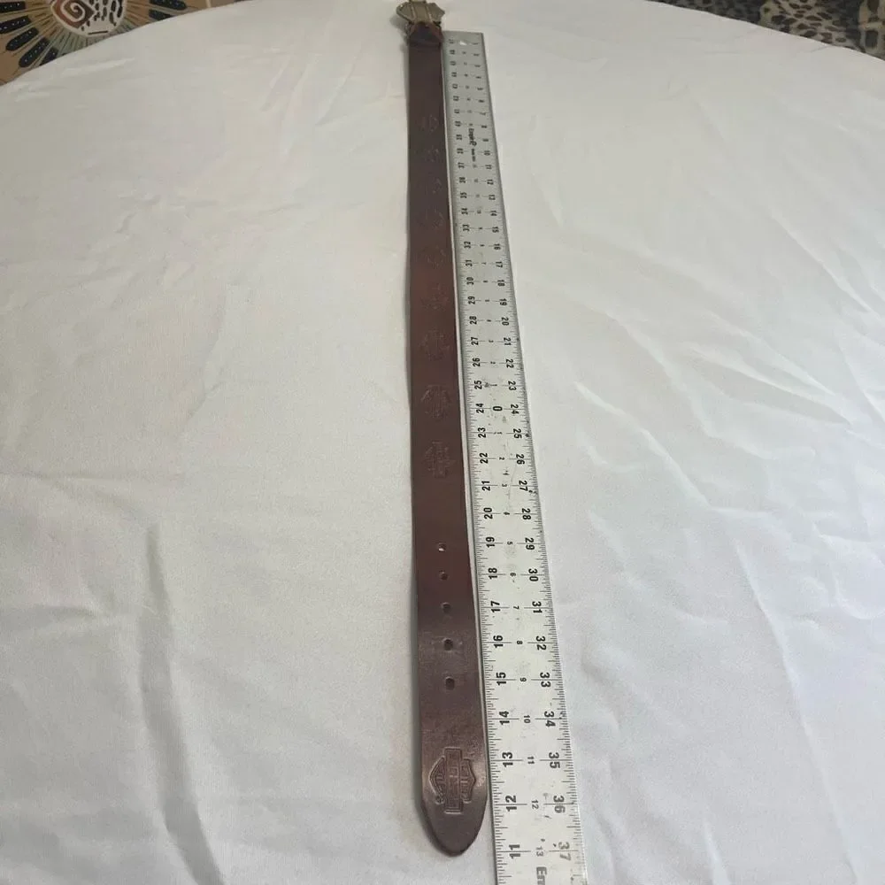Harley Davidson Brown Embossed Belt Size 28